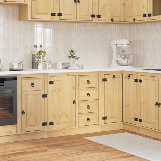Armadietto SKI Marrone Miele 80 x 46 x 81 cm Pino massello | homemem39