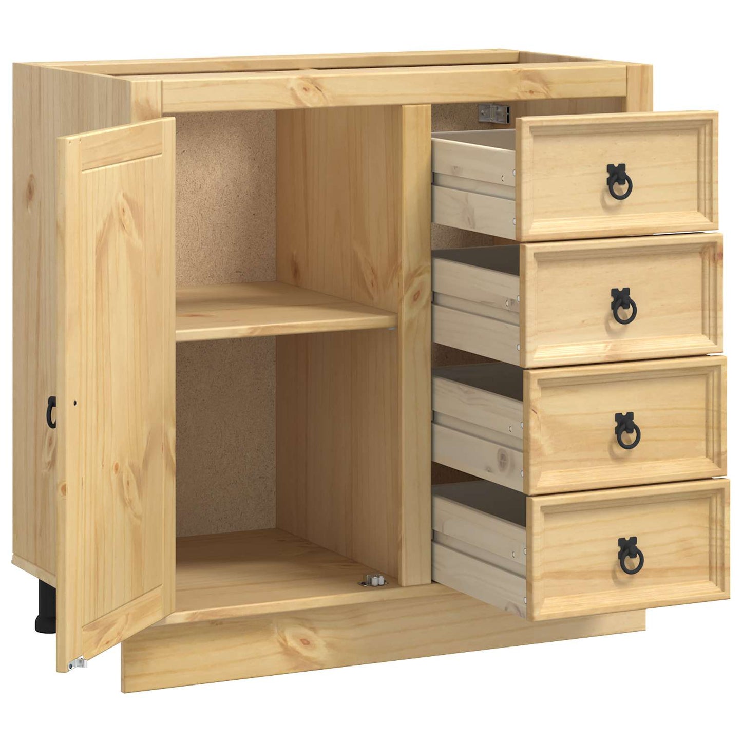 Armadietto SKI Marrone Miele 80 x 46 x 81 cm Pino massello | homemem39
