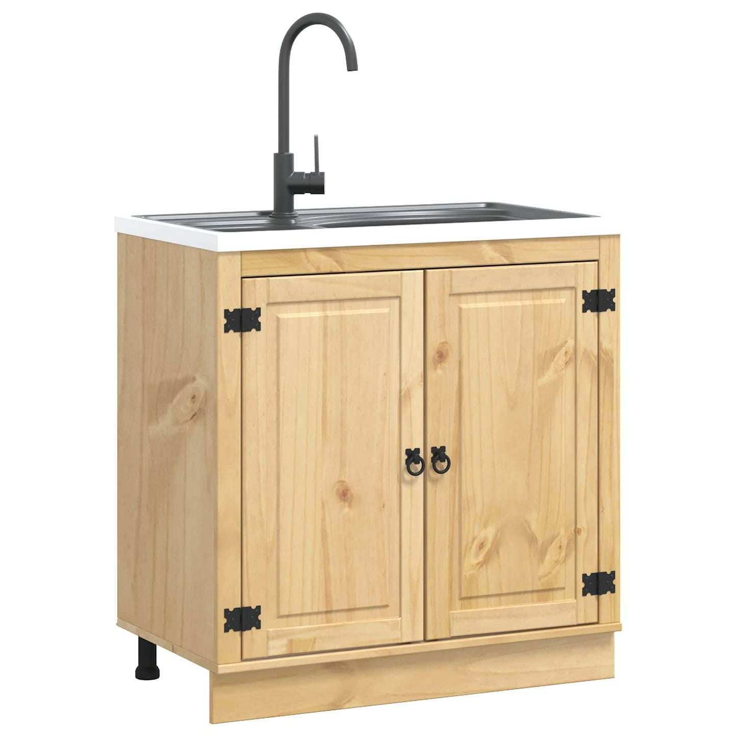 Armadietto SKI Marrone Miele 80 x 46 x 81 cm Pino massello