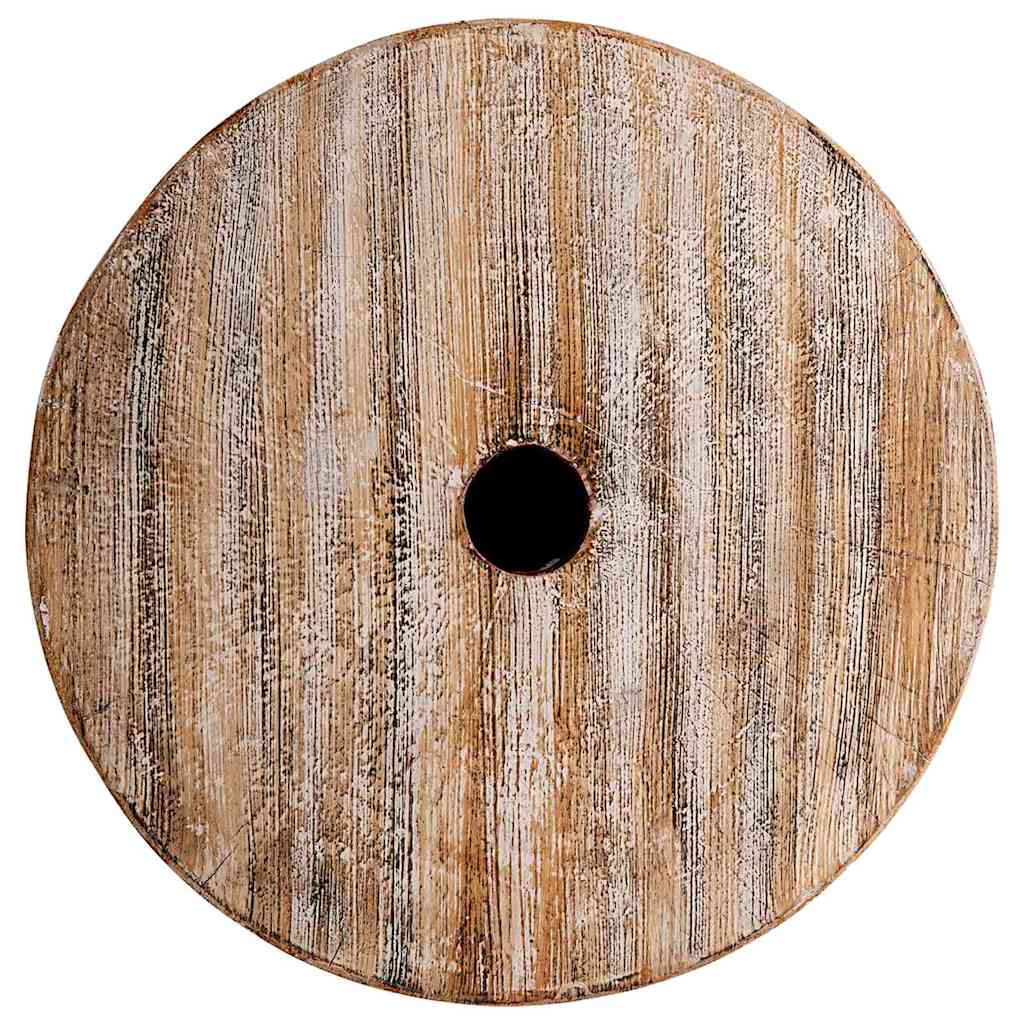 Base per ombrellone Bianco lavato Ø34 x 40 cm Legno Massello