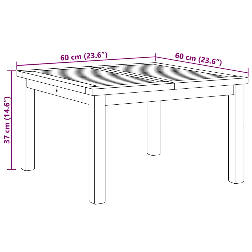 Tavolino da salotto Marrone 60 x 60 x 36 cm