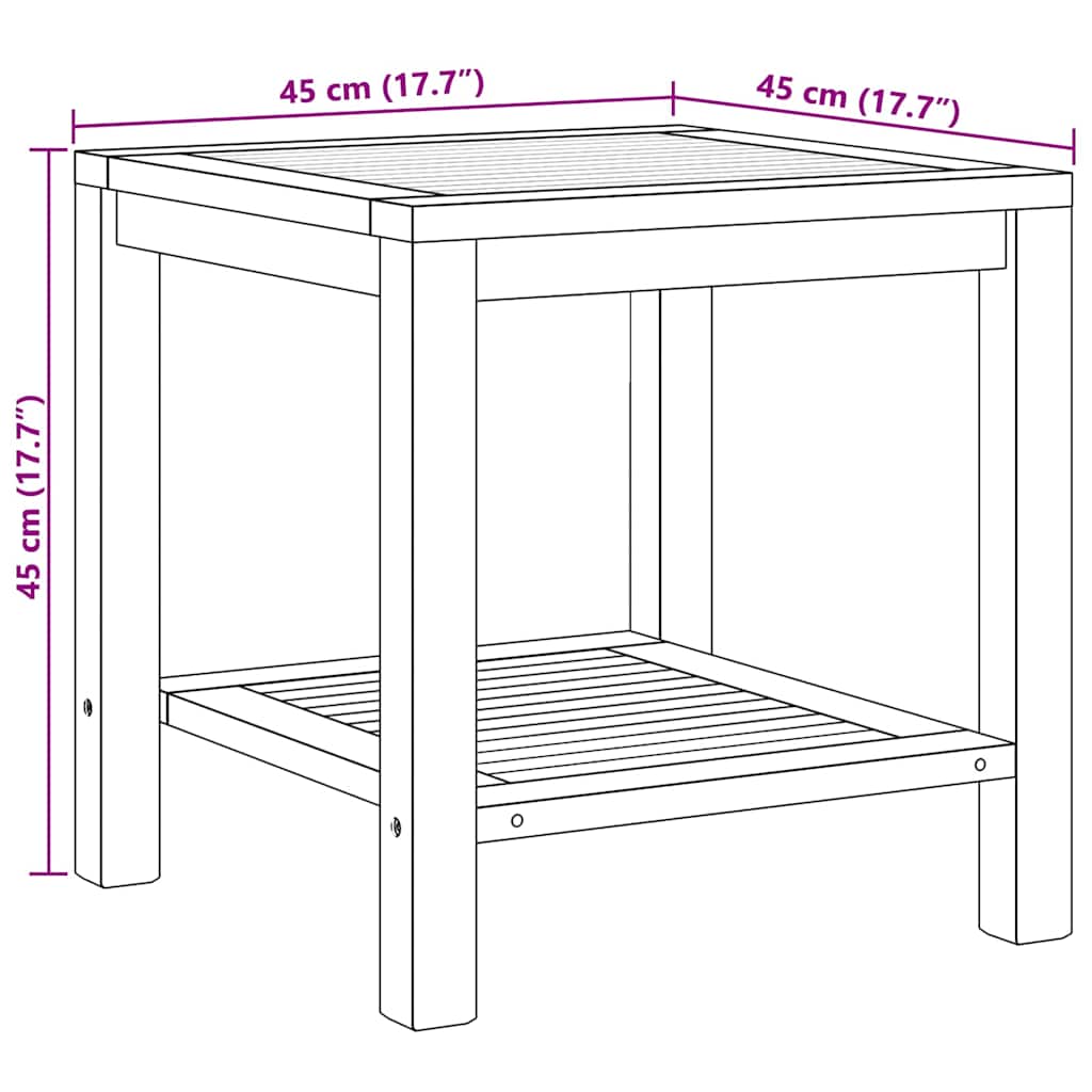 Tavolino da salotto con archiviazione Marrone 45 x 45 x 45 cm | homemem39