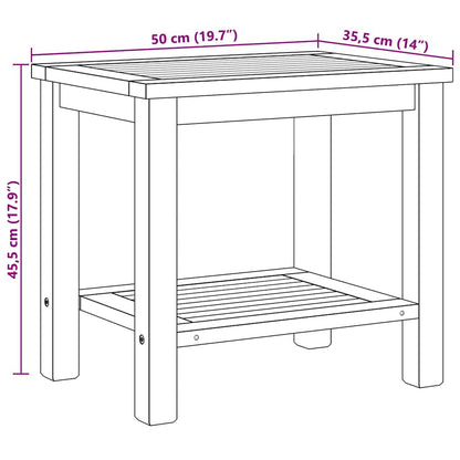 Tavolino da salotto con archiviazione Marrone 50 x 35 x 45 cm