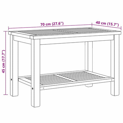 Tavolino da salotto con archiviazione Marrone 70 x 40 x 45 cm | homemem39