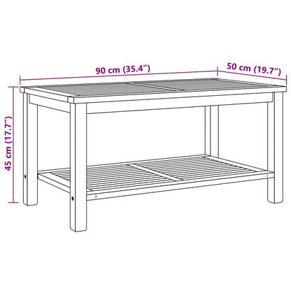 Tavolino da salotto con archiviazione Marrone 90 x 50 x 45 cm | homemem39