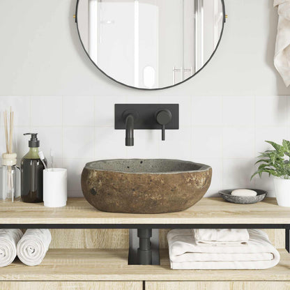 Basin in pietra fluviale (30-37) x (25-30) x 12 cm Pietra fiume | homemem39