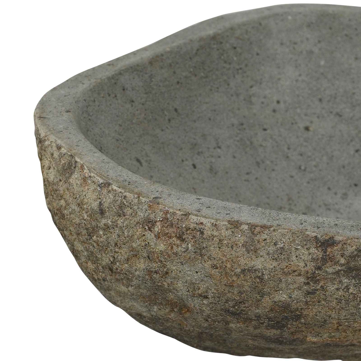 Basin in pietra fluviale Grigio chiaro 52 x 40 x 15 cm