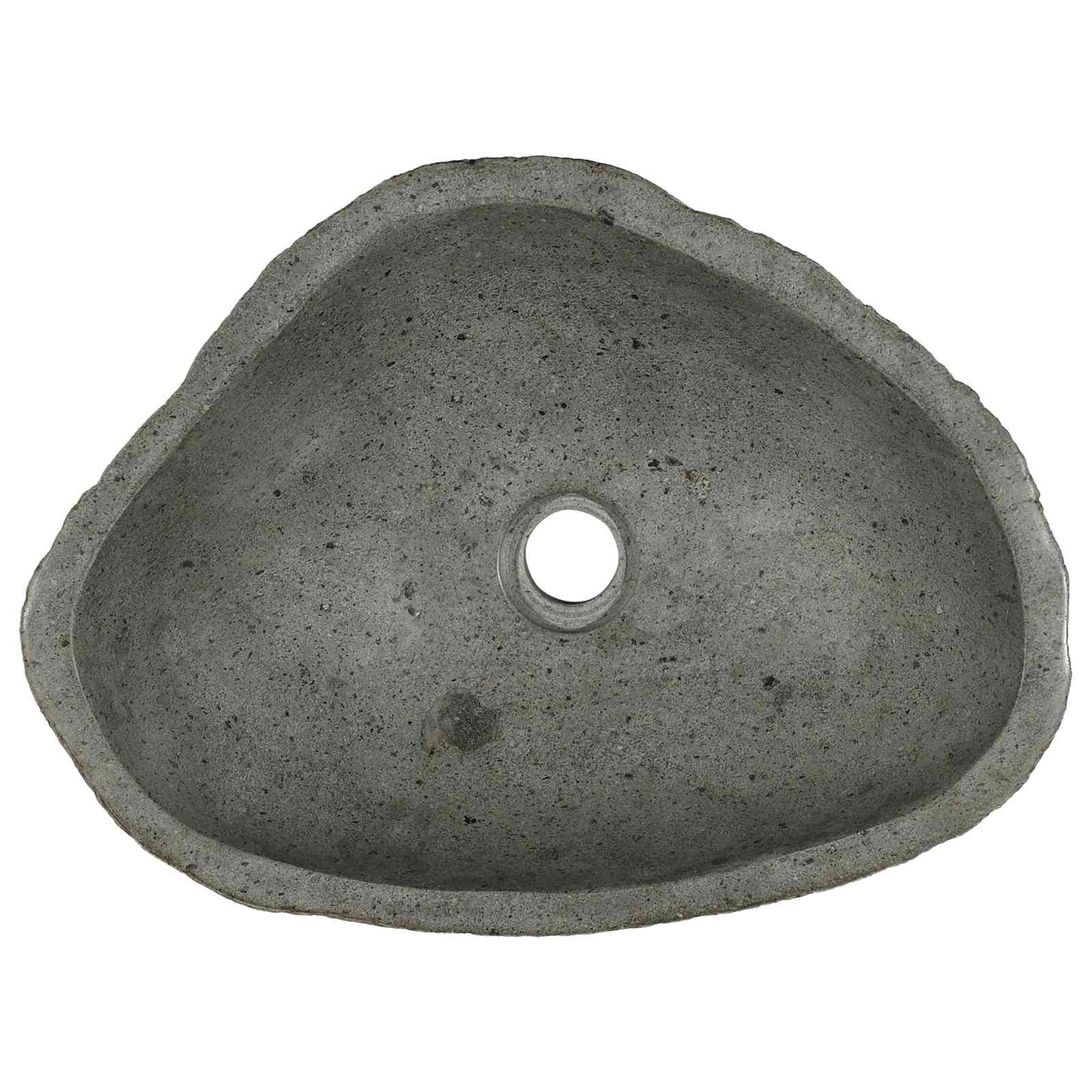 Basin in pietra fluviale Grigio chiaro 52 x 40 x 15 cm