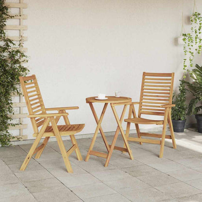 Sedia 2 pcs Marrone 64.5 x 52 x 108 cm Legno di teak solido
