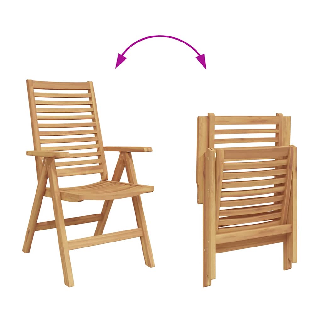 Sedia 2 pcs Marrone 64.5 x 52 x 108 cm Legno di teak solido