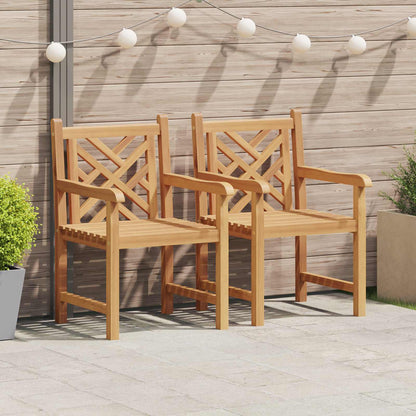 Sedia da Giardino 2 pz Legno di teak solido | homemem39