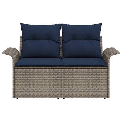Divano da giardino con cuscino 141 x 62 x 69 cm polyrattan | homemem39
