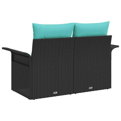 Divano da giardino con cuscino 141 x 62 x 69 cm polyrattan | homemem39