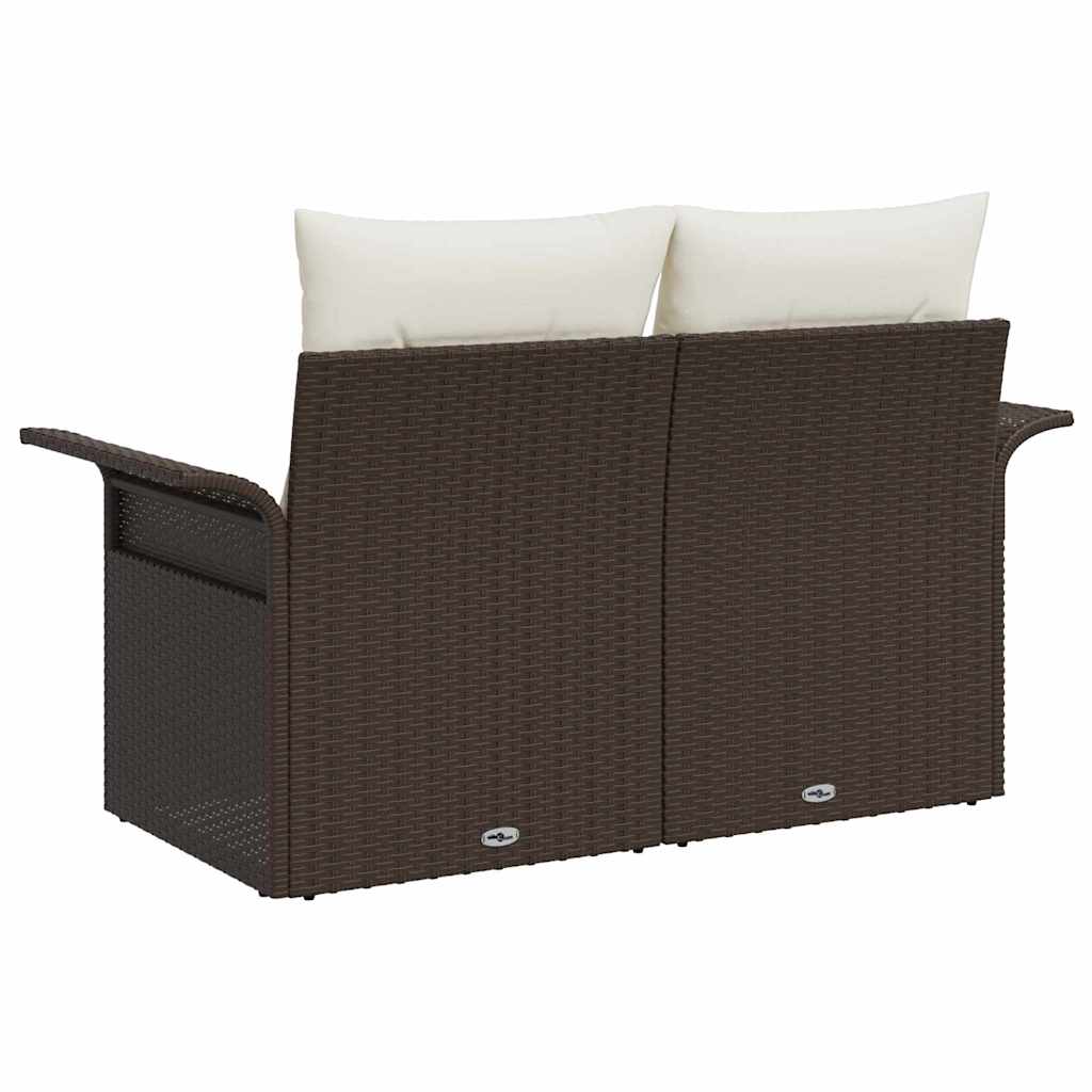 Divano da giardino Marrone 141 x 62 x 69cm polyrattan | homemem39