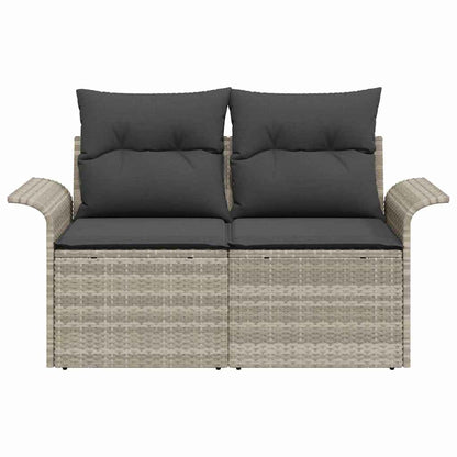 Divano da giardino Grigio chiaro 141 x 62 x 69cm polyrattan | homemem39
