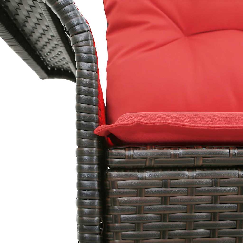 Divano da giardino con cuscino 141 x 62 x 69 cm polyrattan | homemem39