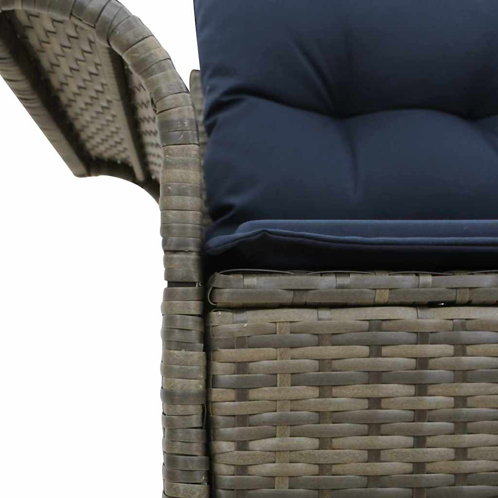 Divano da giardino con cuscino 141 x 62 x 69 cm polyrattan | homemem39