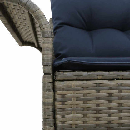 Divano da giardino con cuscino 141 x 62 x 69 cm polyrattan | homemem39