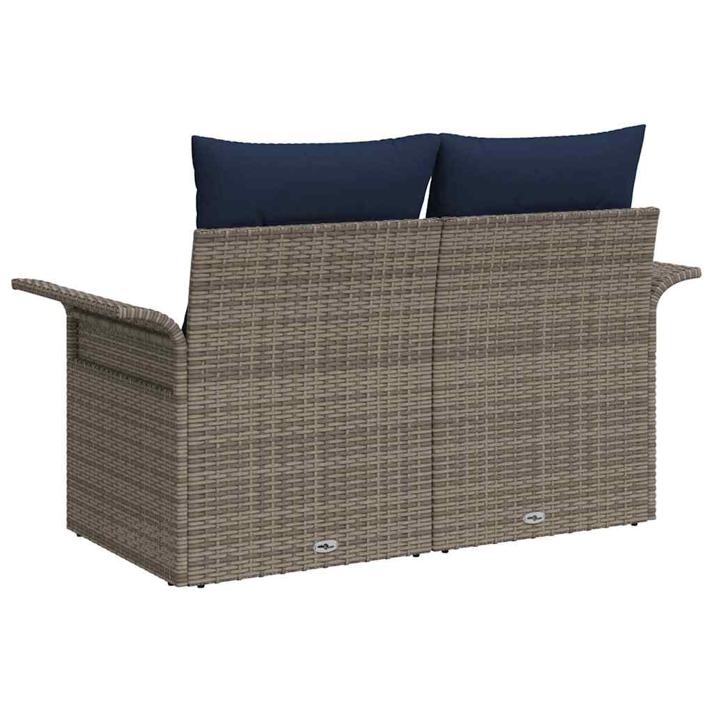 Divano da giardino con cuscino 141 x 62 x 69 cm polyrattan | homemem39