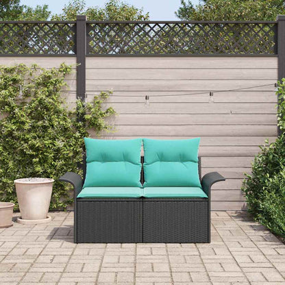 Divano da giardino con cuscino 141 x 62 x 69 cm polyrattan | homemem39