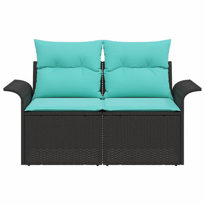 Divano da giardino con cuscino 141 x 62 x 69 cm polyrattan | homemem39