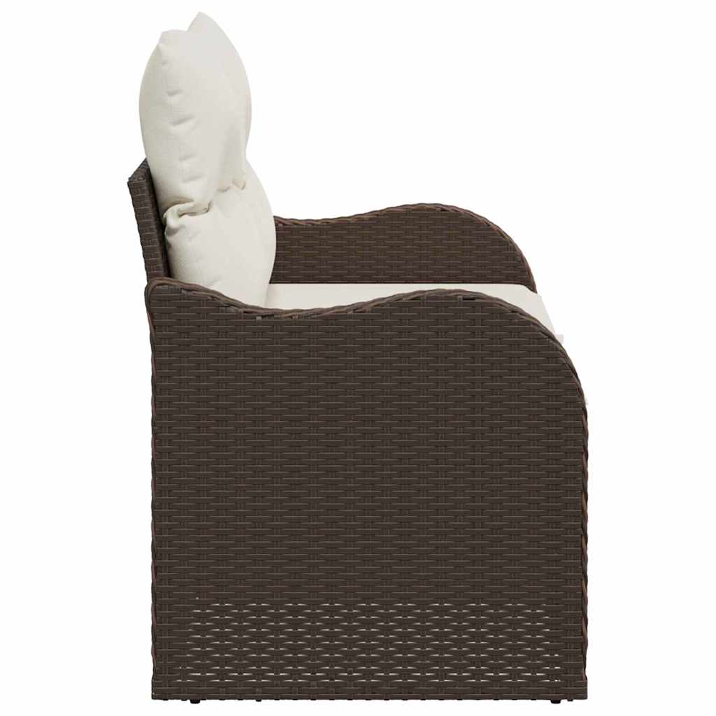 Divano da giardino Marrone 121 x 62 x 69cm polyrattan | homemem39