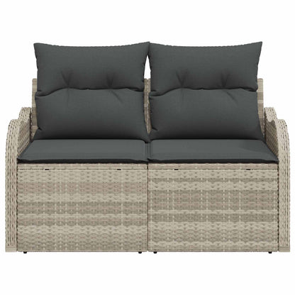 Divano da giardino Grigio chiaro 121 x 62 x 69cm polyrattan | homemem39