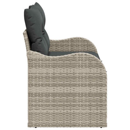 Divano da giardino Grigio chiaro 121 x 62 x 69cm polyrattan | homemem39