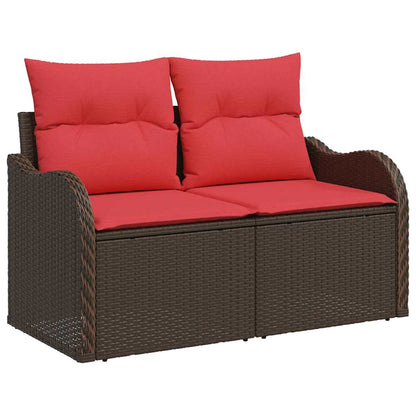 Divano da giardino con cuscino 121 x 62 x 69 cm polyrattan