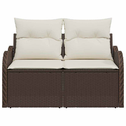 Divano da giardino Marrone 121 x 62 x 69cm polyrattan | homemem39