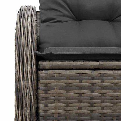 Divano da giardino Grigio 121 x 62 x 69cm polyrattan | homemem39