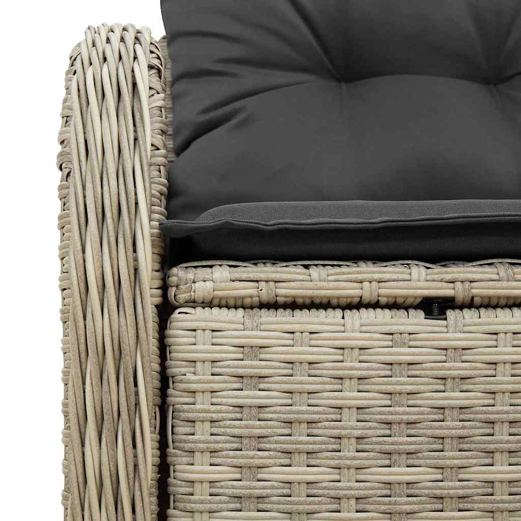 Divano da giardino Grigio chiaro 121 x 62 x 69cm polyrattan | homemem39