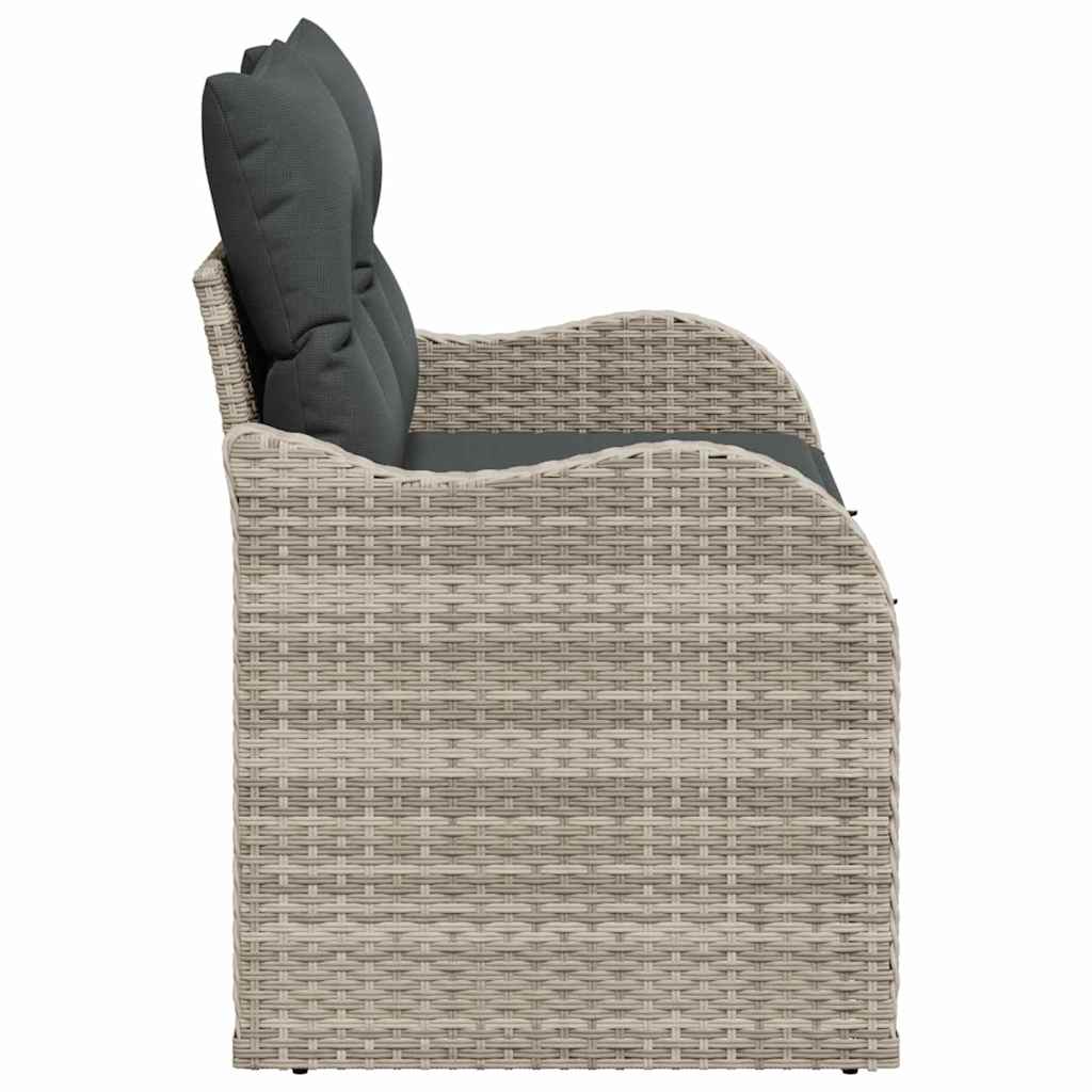 Divano da giardino Grigio chiaro 121 x 62 x 69cm polyrattan | homemem39