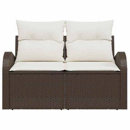 Divano da giardino Marrone 124 x 62 x 69cm polyrattan | homemem39