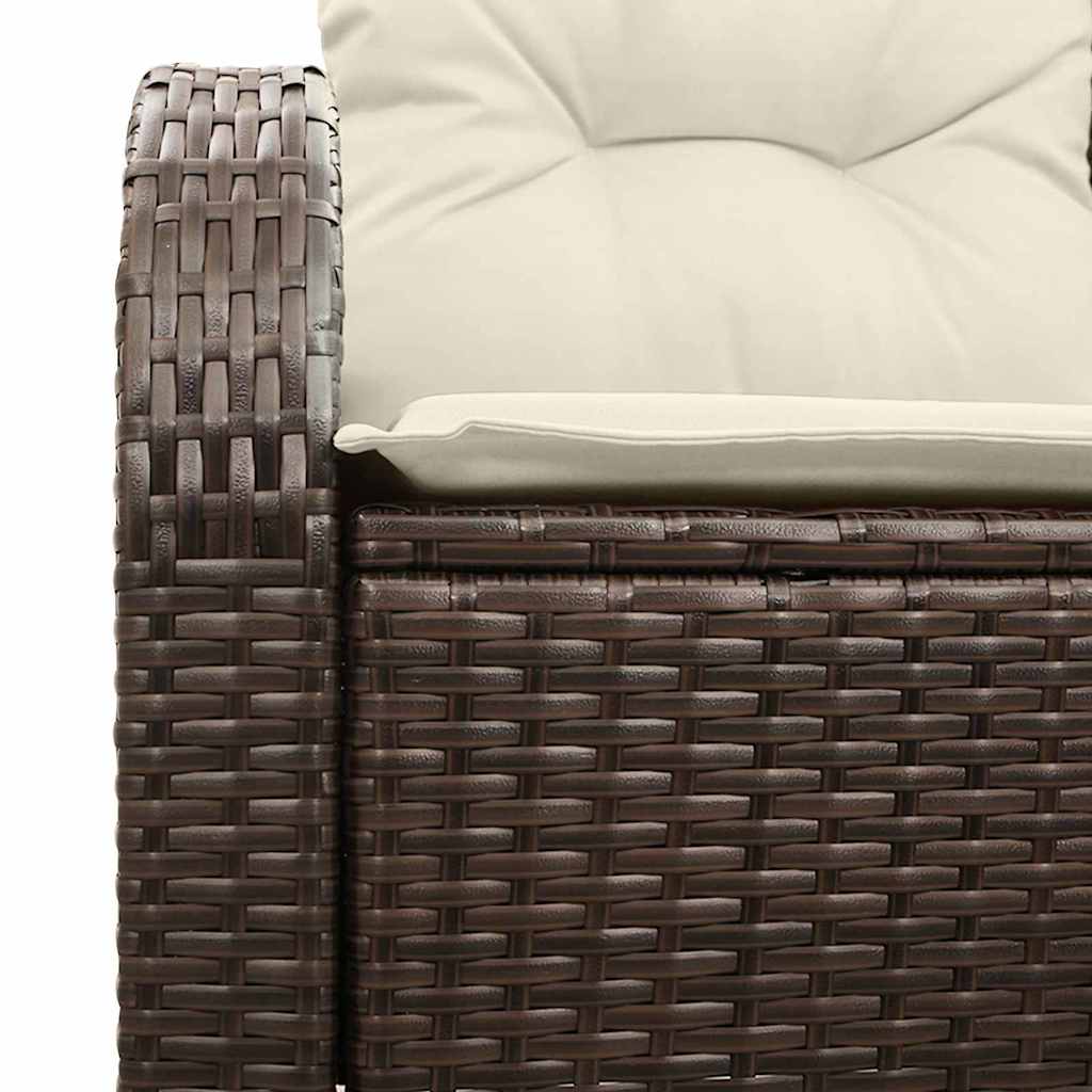 Divano da giardino Marrone 124 x 62 x 69cm polyrattan | homemem39