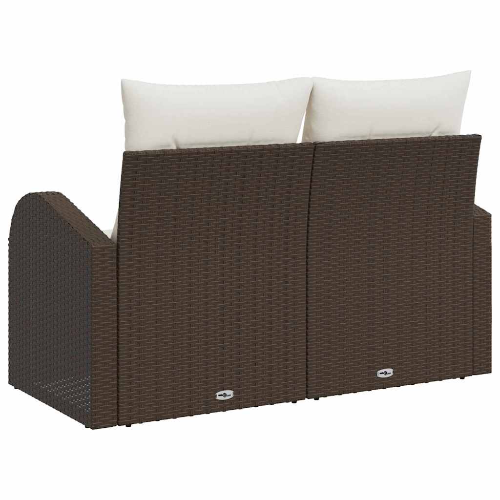 Divano da giardino Marrone 124 x 62 x 69cm polyrattan | homemem39