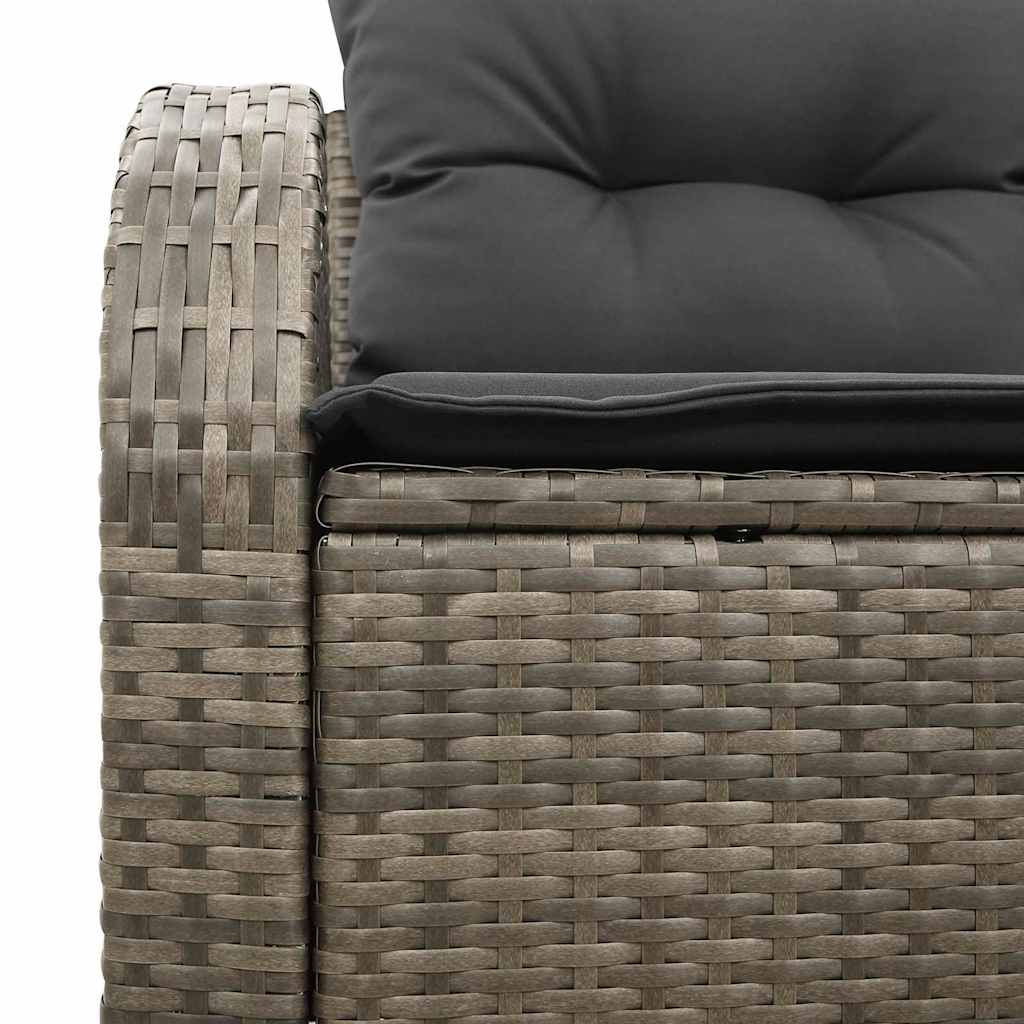 Divano da giardino Grigio 124 x 62 x 69cm polyrattan | homemem39