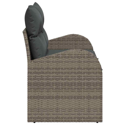 Divano da giardino Grigio 124 x 62 x 69cm polyrattan | homemem39
