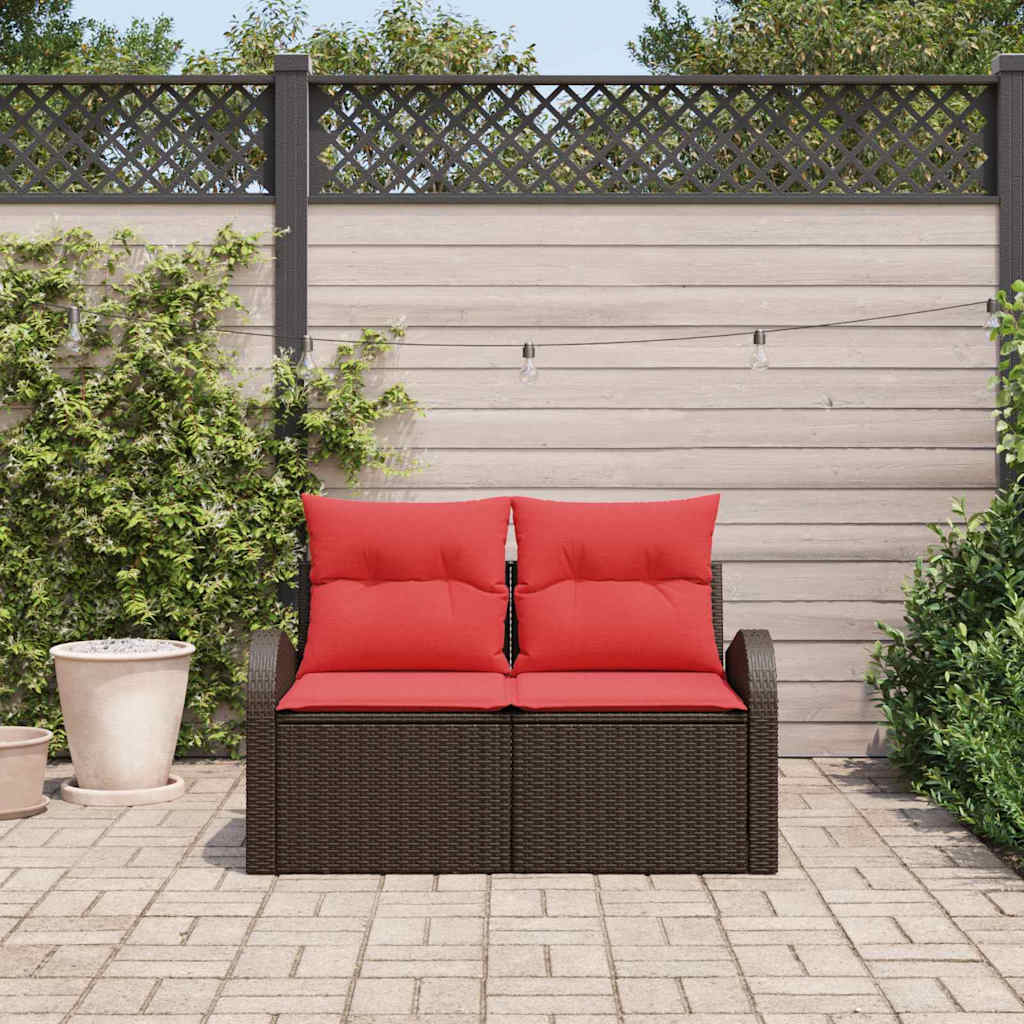 Divano da giardino Marrone 124 x 62 x 85cm polyrattan | homemem39
