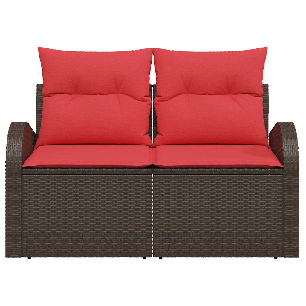 Divano da giardino Marrone 124 x 62 x 85cm polyrattan | homemem39