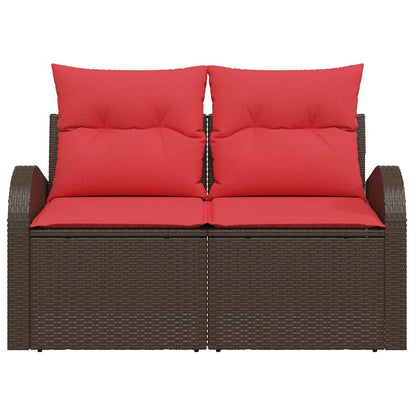 Divano da giardino Marrone 124 x 62 x 85cm polyrattan | homemem39