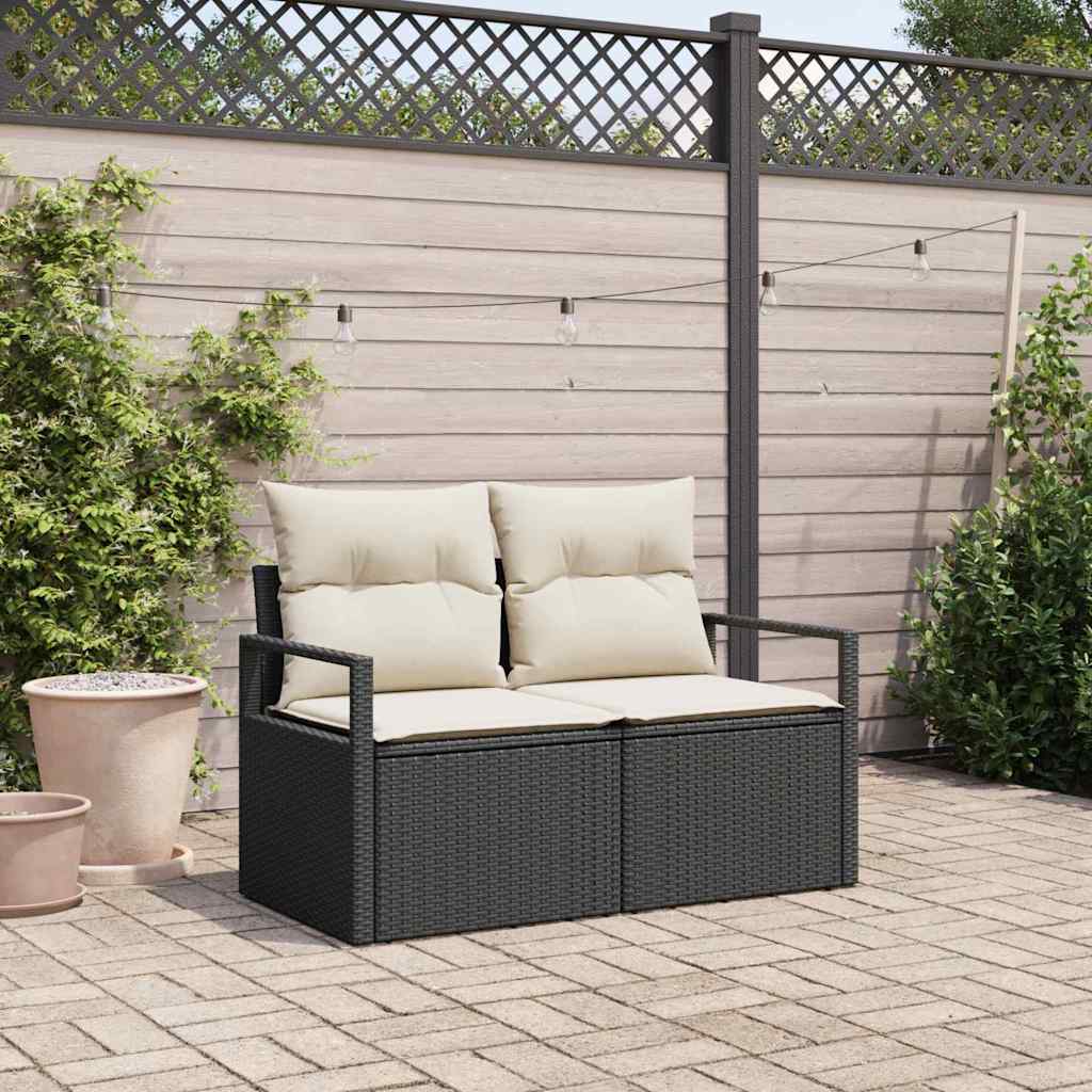 Divano da giardino con cuscino 120 x 62 x 69 cm. polyrattan | homemem39