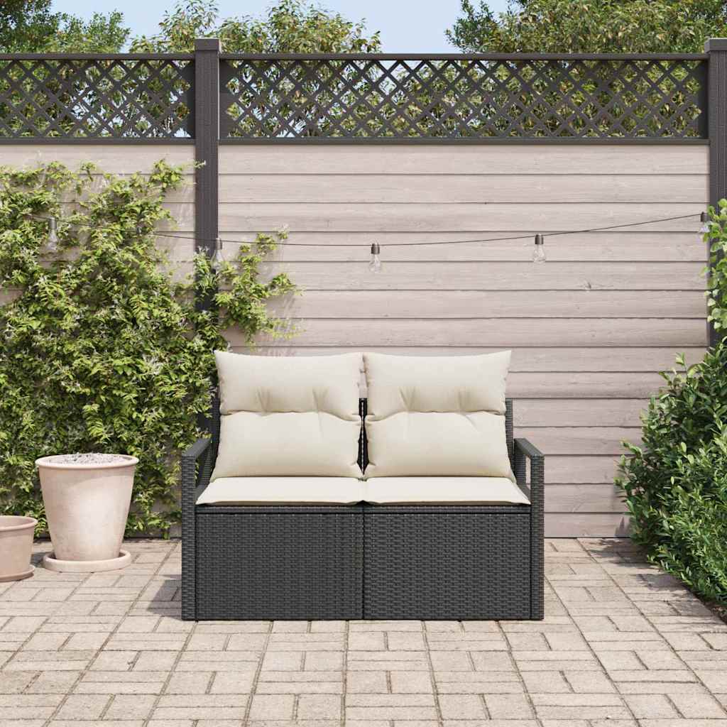 Divano da giardino con cuscino 120 x 62 x 69 cm. polyrattan | homemem39