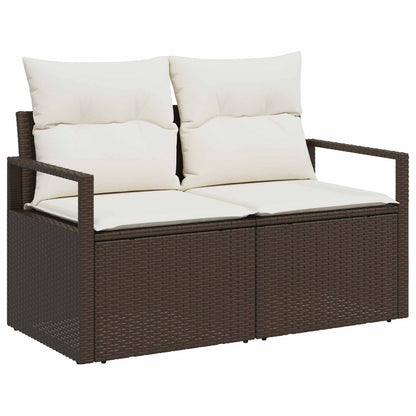 Divano da giardino con cuscino 120 x 62 x 69 cm. polyrattan | homemem39