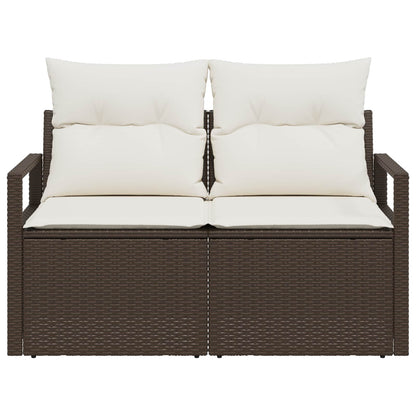 Divano da giardino con cuscino 120 x 62 x 69 cm. polyrattan | homemem39