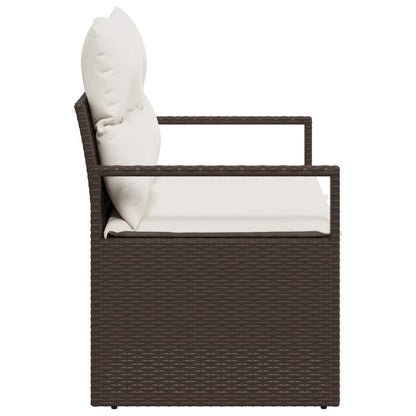 Divano da giardino con cuscino 120 x 62 x 69 cm. polyrattan