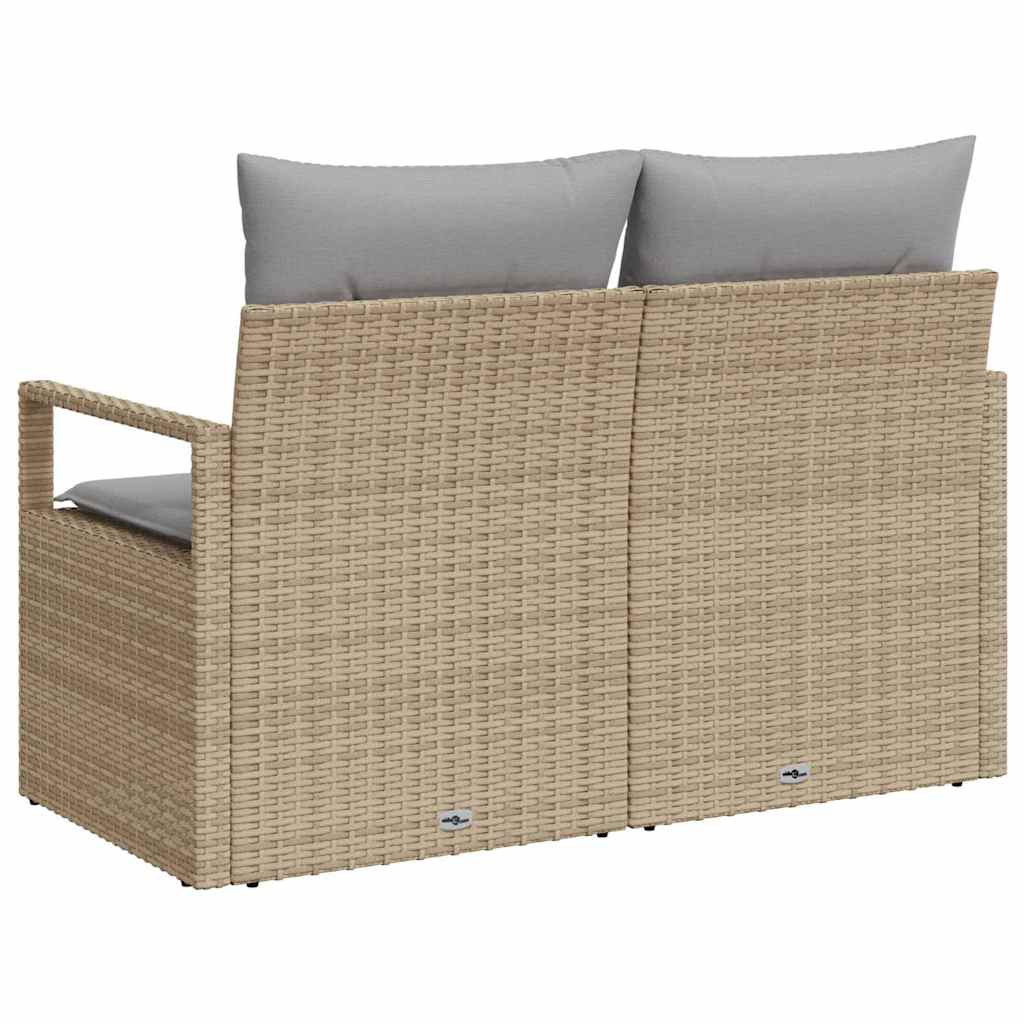 Divano da giardino con cuscino 120 x 62 x 69 cm. polyrattan | homemem39