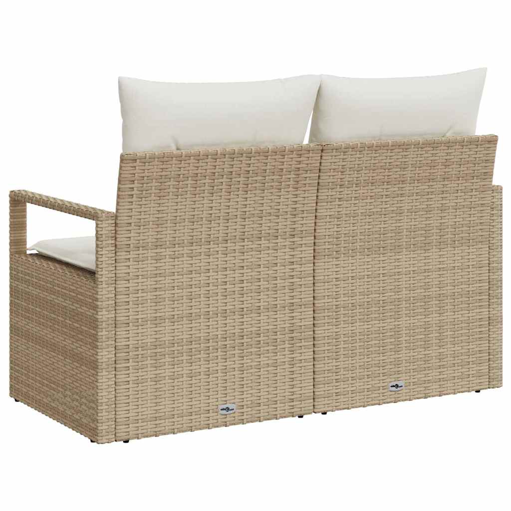 Divano da giardino con cuscino 120 x 62 x 69 cm. polyrattan | homemem39