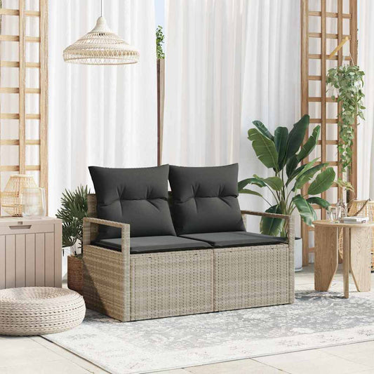 Divano da giardino con cuscino 120 x 62 x 69 cm. polyrattan