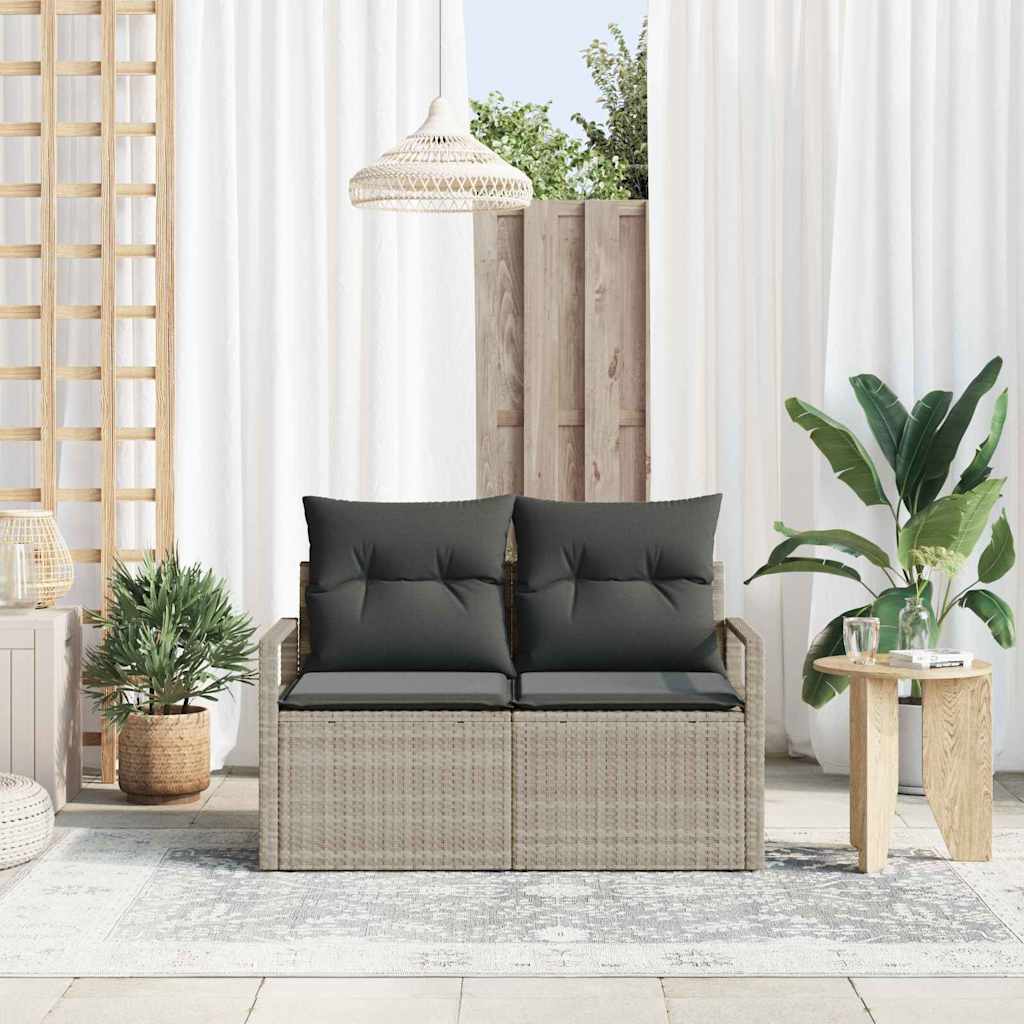 Divano da giardino con cuscino 120 x 62 x 69 cm. polyrattan | homemem39
